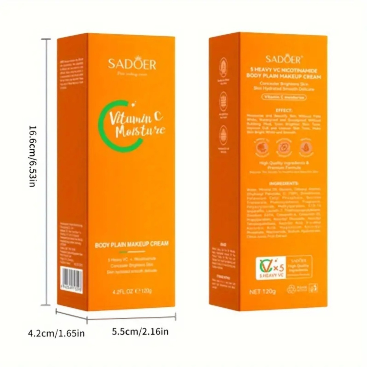 SADOER  NAWILŻAJĄCY KREM DO TWARZY Z WITAMINĄ C 120g ODŻYWIENIE I BLASK