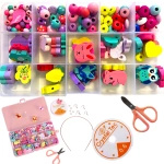 KREATYWNY ZESTAW KORALIKÓW DO TWORZENIA BRANSOLETEK OPASEK + AKCESORIA DIY