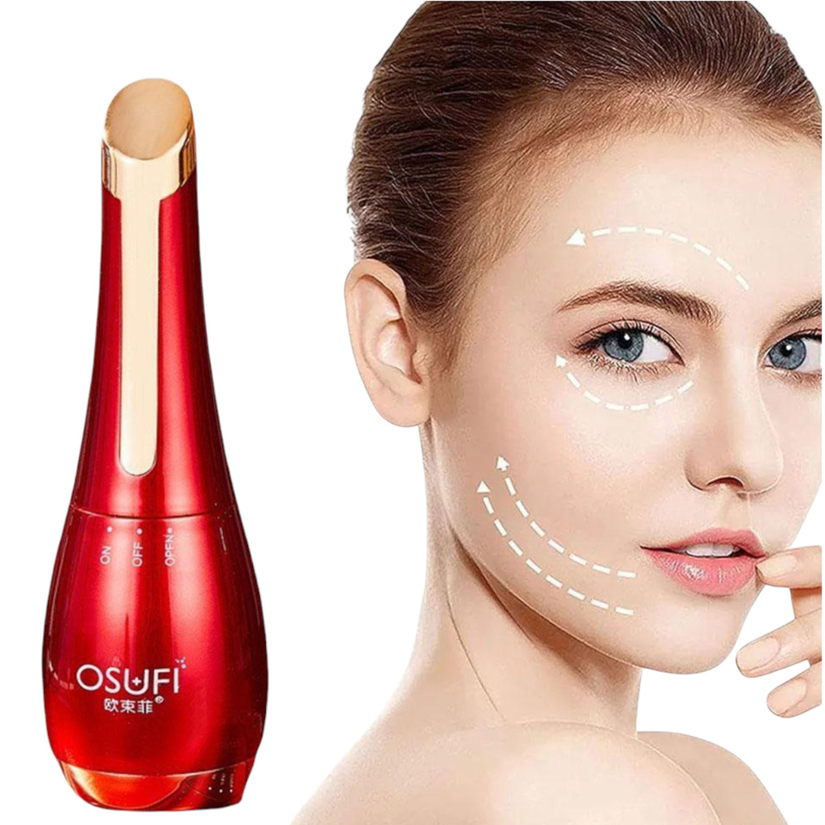 OSUFI MASAŻER WIBRACYJNY DO TWARZY ROLLER PRZECIWZMARSZCZKOWY LIFTING 