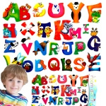 \NAKLEJKI 3D NA ŚCIANĘ DLA DZIECI ALFABET ZWIERZĘTA OZDOBA POKOJU NA ŚCIANĘ