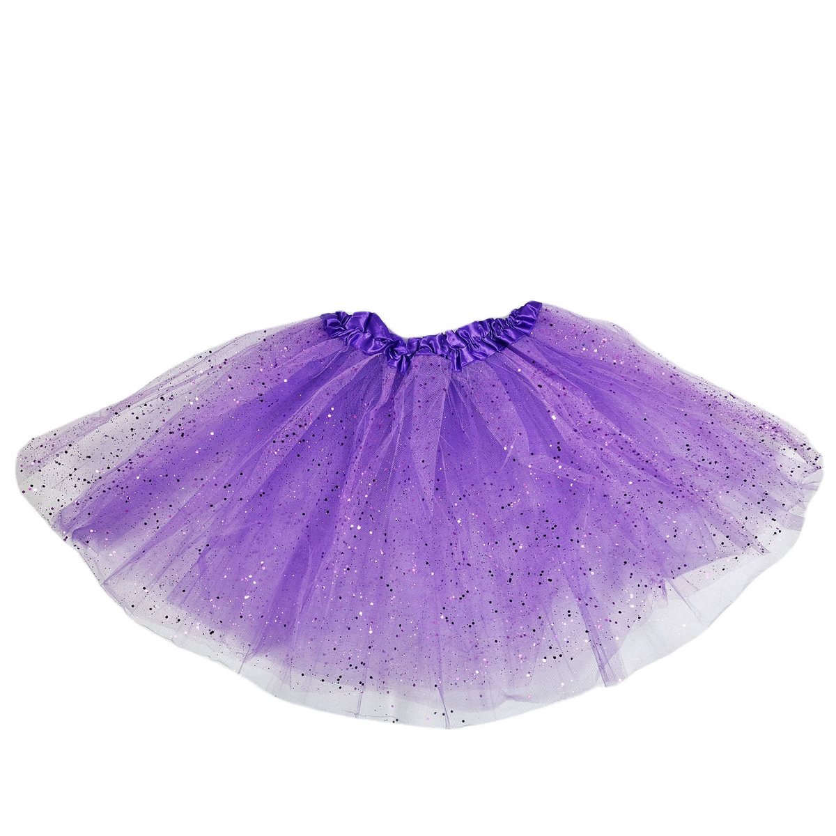 Tiulowa Spódniczka Fioletowa Brokatowa 40cm