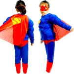 STRÓJ SUPERMAN PRZEBRANIE DLA CHŁOPCA BAL 3w1 GRUBY MIĘŚNIE MASKA KOSTIUM