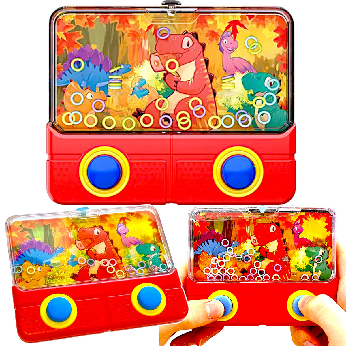 GRA ZRĘCZNOŚCIOWA DLA DZIECI GIERKA WODNA KONSOLA PAD DINOZAURY WATER GAME 