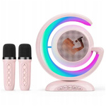 ZESTAW KARAOKE 2 MIKROFONY BEZPRZEWODOWY PRZENOŚNY GŁOŚNIK BLUETOOTH LED 