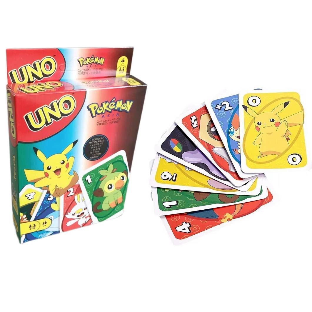 KARTY DO GRY UNO POKEMON 108 KART GRA KARCIANA RODZINNA IMPREZOWA PIKACHU