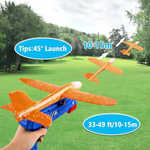 PISTOLET WYRZUTNIA SAMOLOTÓW ZE ŚWIATŁEM RZUTKA SAMOLOT STYROPIANOWY LED