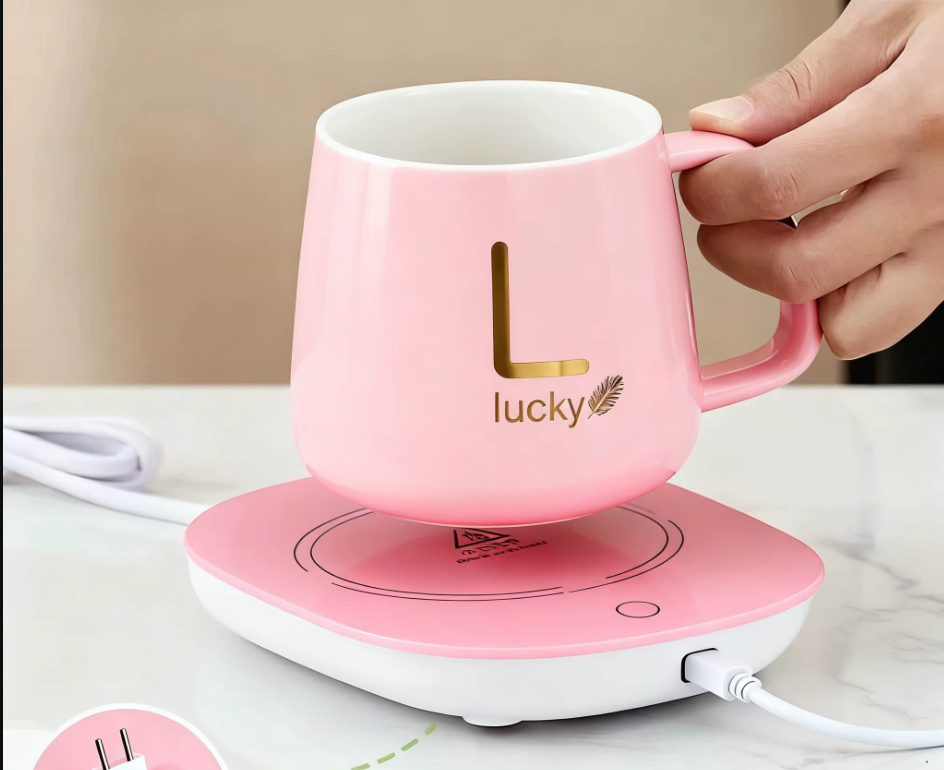 PODGRZEWACZ DO KUBKA KAWY HERBATY ZESTAW 5w1 Kubek z Podgrzewaczem