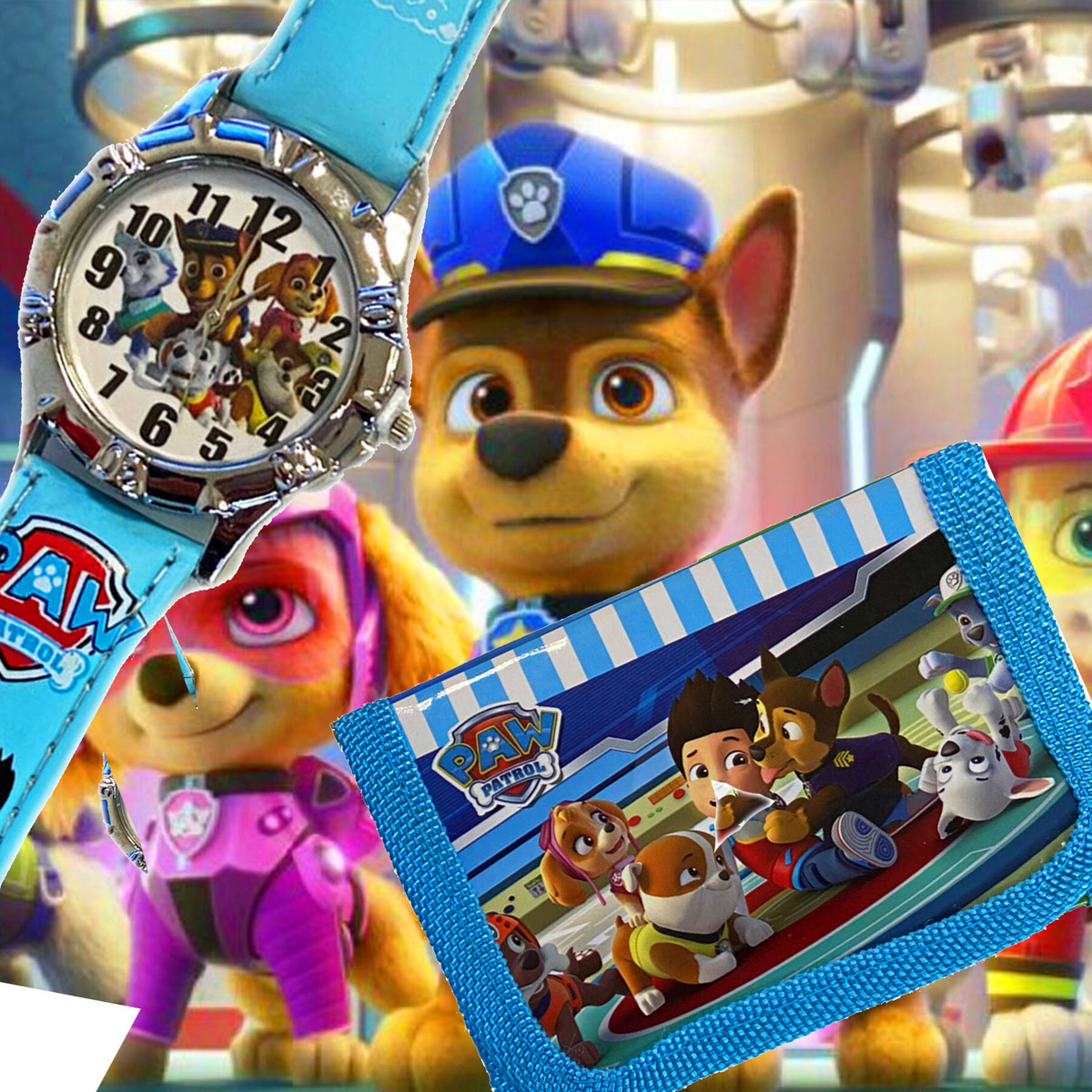 ZESTAW 2w1 ZEGAREK PORTFELIK DLA DZIECKA PSI PATROL NA PREZENT EDUKACYJNY