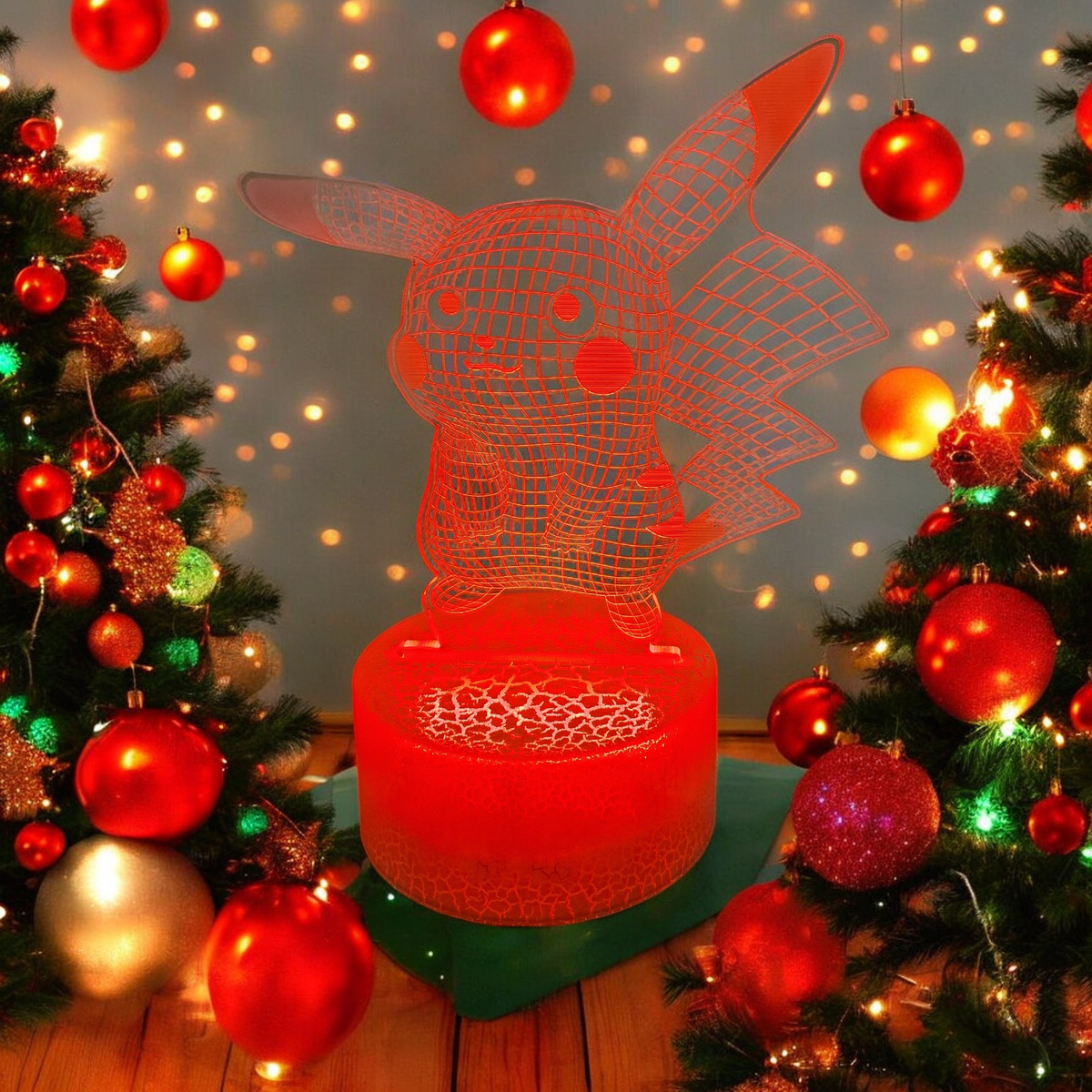 LAMPKA LED USB 3D PILOT PIKACHU KOLORY RGB DLA DZIECI NA PREZENT DO POKOJU