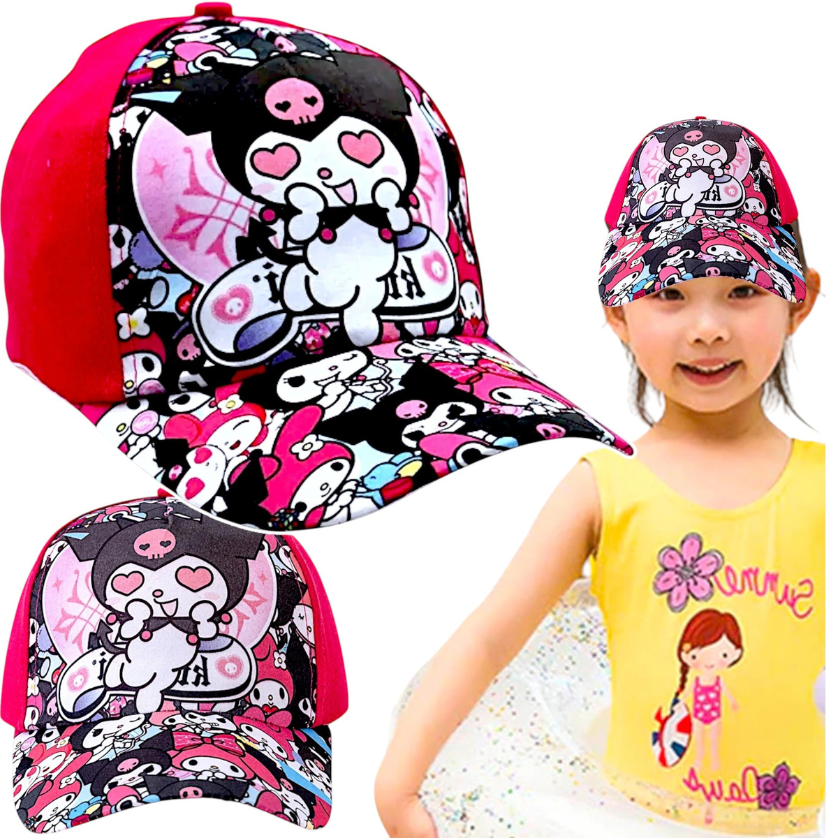 KUROMI CZAPKA Z DASZKIEM DLA DZIECI BEJSBOLÓWKA LETNIA DLA DZIEWCZYNKI