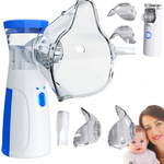 INHALATOR NEBULIZATOR 2 MASKI DLA DZIECI I DOROSŁYCH PRZENOŚNY CICHY USB