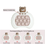 GRA ZRĘCZNOŚCIOWA POP IT ANTYSTRESOWA ELEKTRYCZNA KONSOLA MIŚ 80 POZIOMÓW