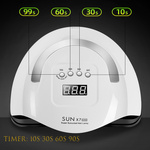 LAMPA DO PAZNOKCI UV LED HYBRYDA ŻEL MOCNA X7 MAX LCD AŻ 57 DIOD UV LED