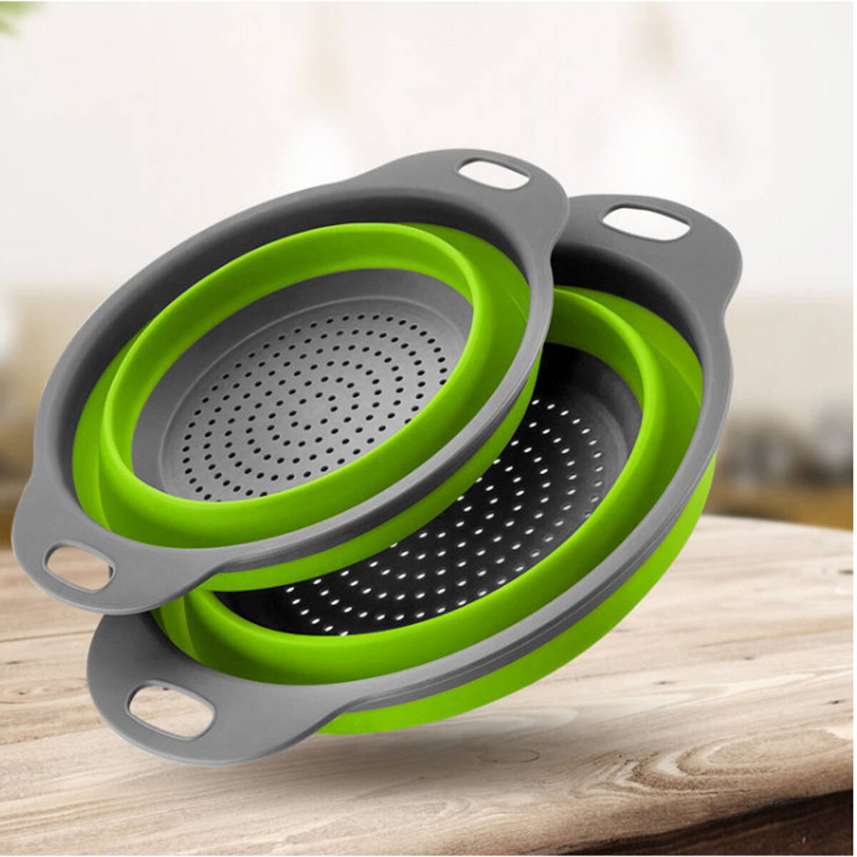 DURSZLAK SILIKONOWY SKŁADANY KUCHENNY CEDZAK SITKO OCIEKACZ UCHWYTy 19cm