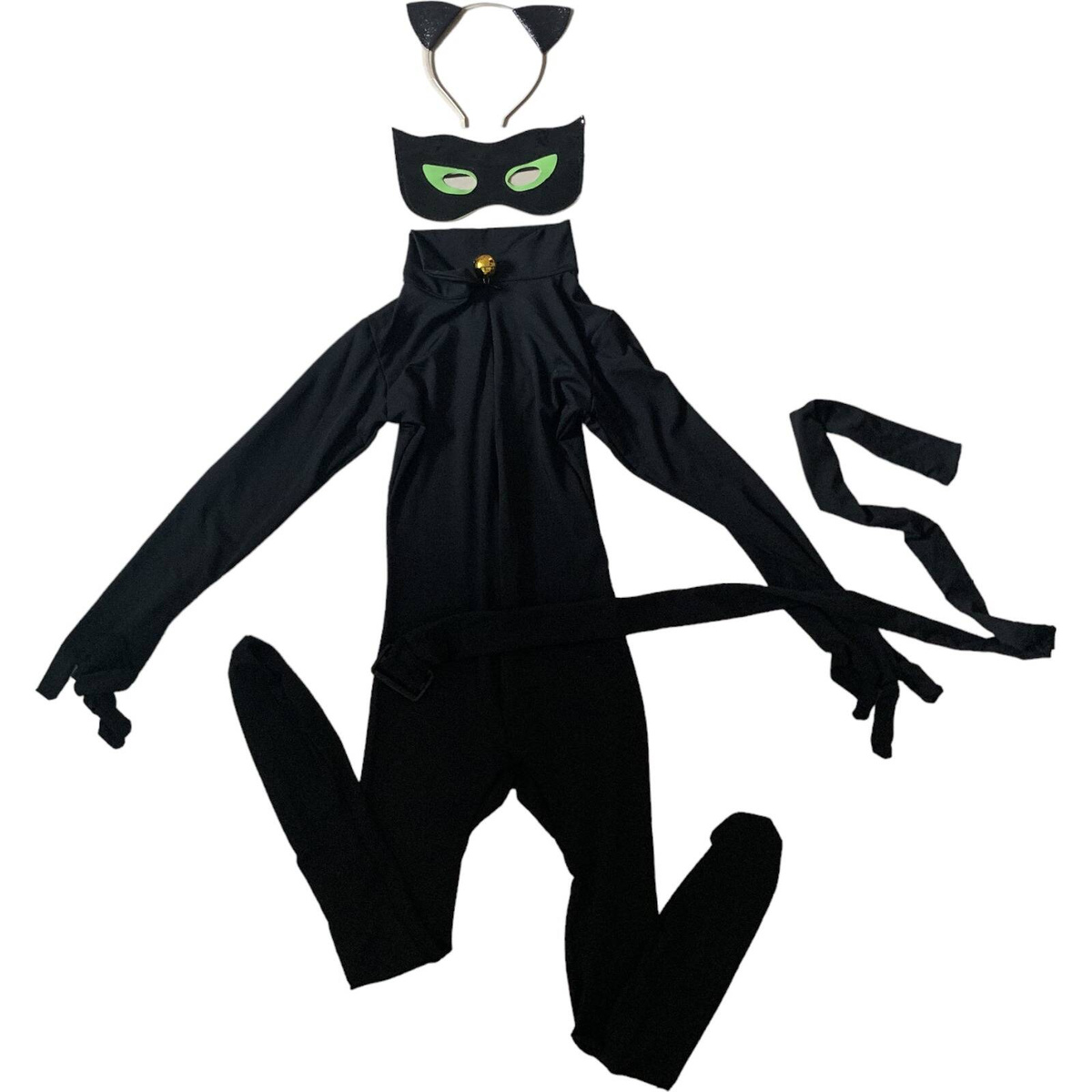 STRÓJ CZARNY KOT Z BAJKI MIRACULUM KOSTIUM KOCICA OPASKA MASKA PRZEBRANIE