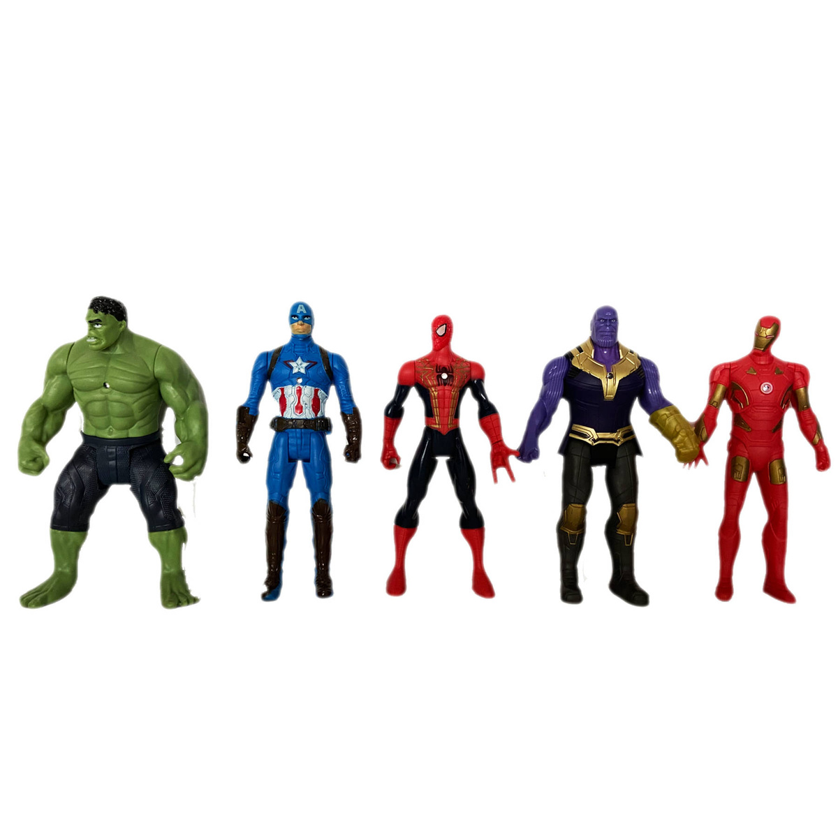 FIGURKI AVENGERS SPIDERMAN THANOS HULK AMERYKA IRONMAN 5w1 FIGURKA BOHATER