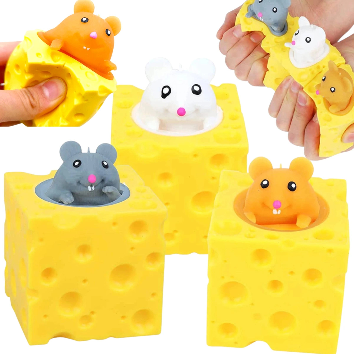 MOCHI SQUISHY GNIOTEK MYSZKA W SERZE ANTYSTRESOWY MYSZ ZABAWKA ANTYSTRESOWA