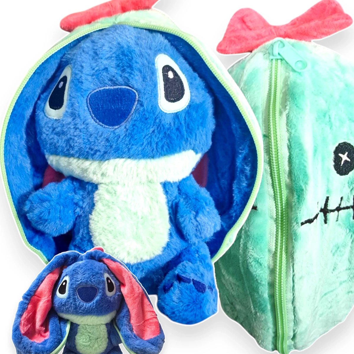 MASKOTKA LILO I STICH NIESPODZIANKA W PLUSZOWYM JAJKU DUŻY PLUSZAK STITCH
