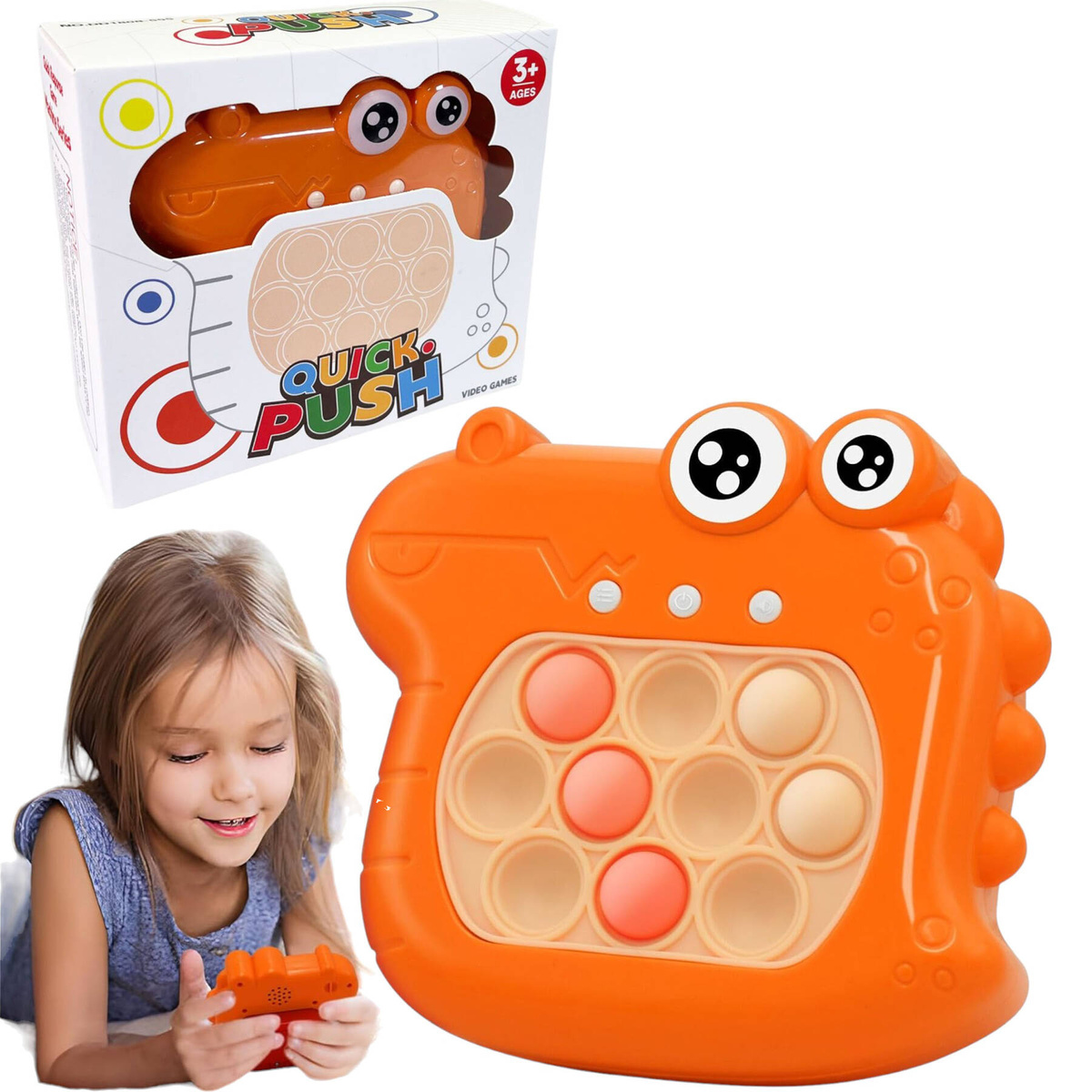 GRA QUICK PUSH POP IT KONSOLA PRZENOŚNA GIERKA ZRĘCZNOŚCIOWA DLA DZIECI 