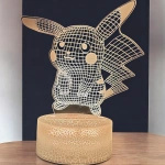 LAMPKA LED USB 3D PILOT PIKACHU KOLORY RGB DLA DZIECI NA PREZENT DO POKOJU