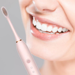 SZCZOTECZKA SONICZNA DO ZĘBÓW ELEKTRYCZNA 4 KOŃCÓW 6 TRYBÓW PRACY USB IPX7