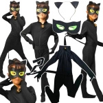 STRÓJ CZARNY KOT Z BAJKI MIRACULUM KOSTIUM KOCICA OPASKA MASKA PRZEBRANIE