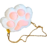 PLUSZOWA TOREBKA KOCIA ŁAPKA ŁAŃCUSZEK TORBA FUTRZANA ŁAPKA MIĘKKI PLUSZAK