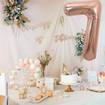BALON FOLIOWY CYFRA 7 ROSE GOLD URODZINOWY NA URODZINY JUBILEUSZ 40cm