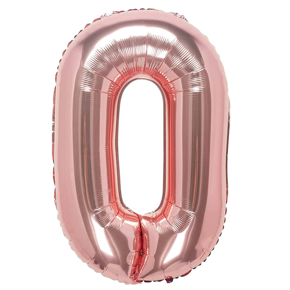 BALON FOLIOWY CYFRA 0 ZERO RÓŻOWE ZŁOTO NA URODZINY IMPREZĘ JUBILEUSZ 100cm