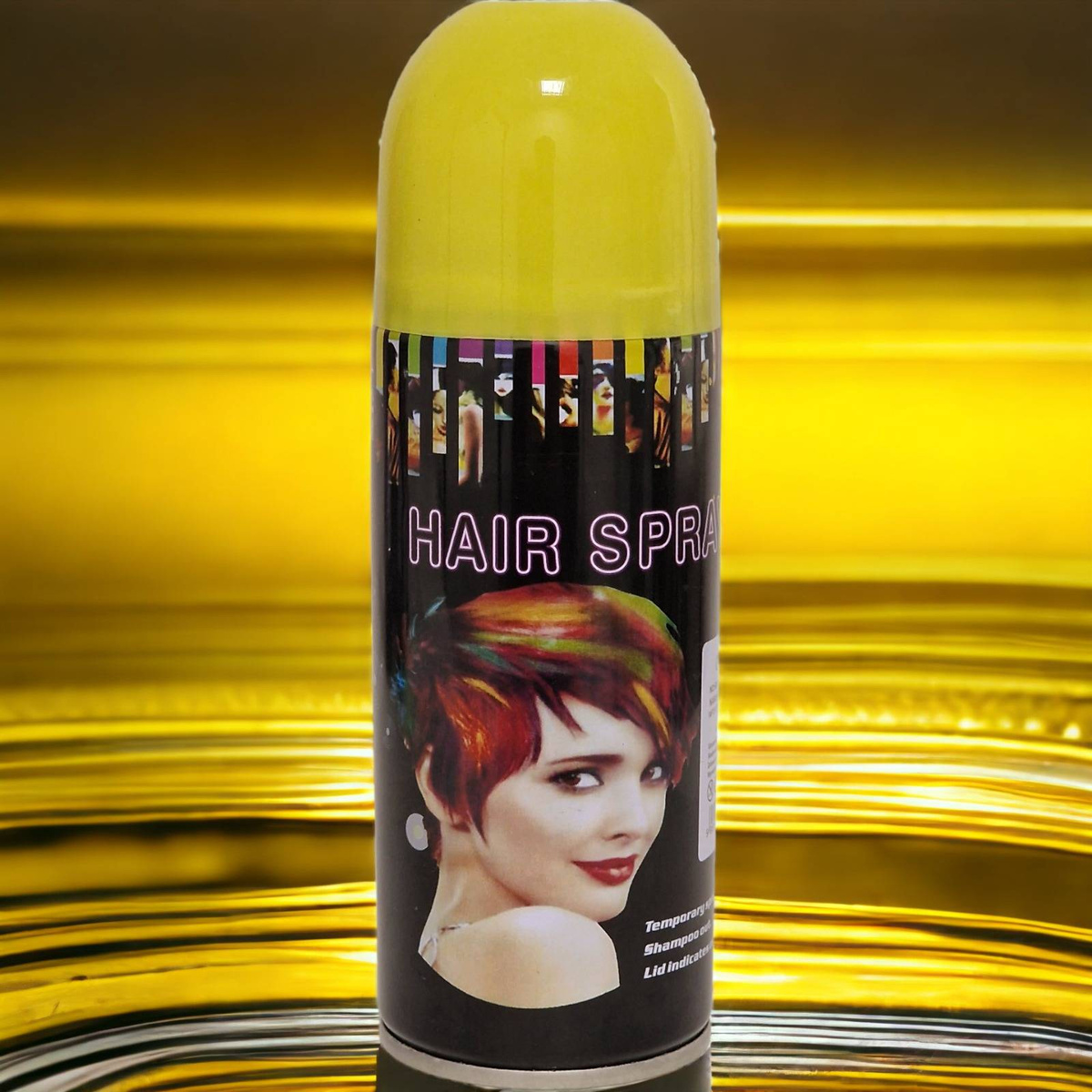 SPRAY DO WŁOSÓW FARBA ZMYWALNA KOLORYZUJĄCA ŻÓŁTA BEZPIECZNA NA IMPREZĘ 