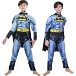 STRÓJ DLA CHŁOPCA PRZEBRANIE BATMAN PELERYNA GRUBY Z MIĘŚNIAMI roz 116-122