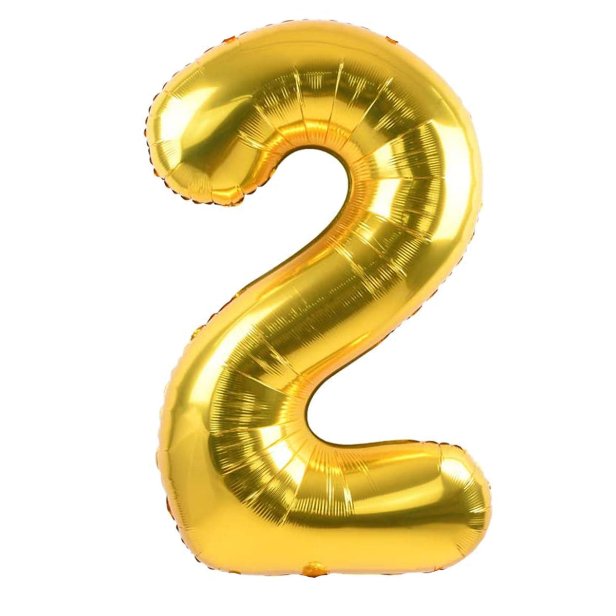 BALON FOLIOWY CYFRA 2 DWA ZŁOTY NA URODZINY IMPREZĘ JUBILEUSZ 80cm