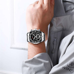 ELEGANCKI ZEGAREK MĘSKI MODNY CURREN DATOWNIK CHRONOGRAF JAPOŃSKI MECHANIZM