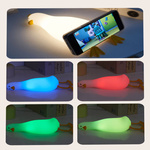 LAMPKA NOCNA LED LEŻĄCA KACZKA DLA DZIECI NA PREZET KOLORY RGB TIMER USB