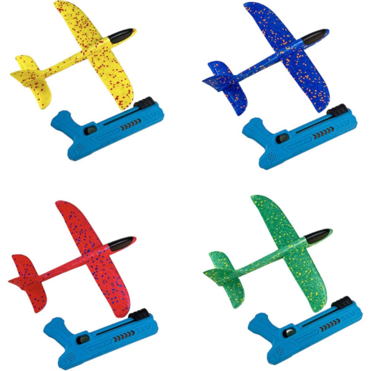 WYRZUTNIA SAMOLOT STYROPIANOWY RZUTKA PISTOLET 2w1 ZABAWKA SZYBOWIEC LATA