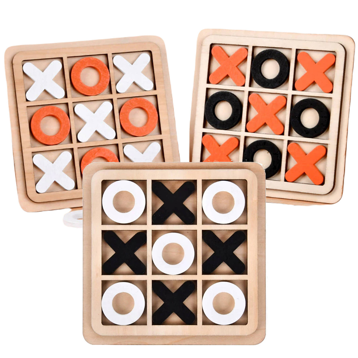 GRA KÓŁKO I KRZYŻYK DREWNIANA DLA DZIECI I DOROSŁYCH LOGICZNA UKŁADANKA 
