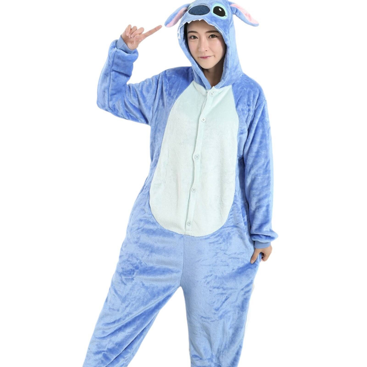LILO STICH STRÓJ ONESIE KIGURUMI PIŻAMA GRUBY KOSTIUM NA IMPREZĘ PRZEBRANIE