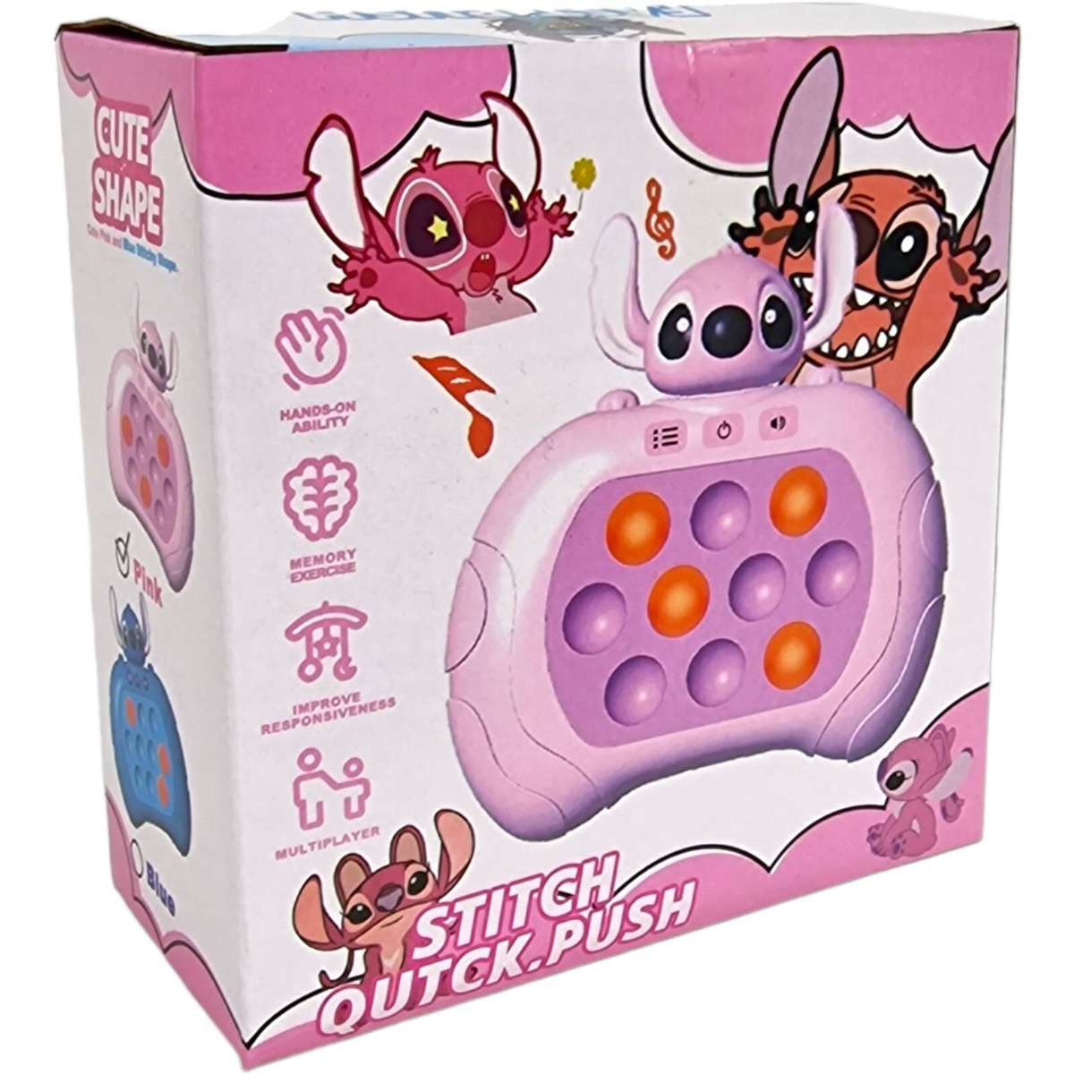 GRA ZRĘCZNOŚCIOWA POP IT ANTYSTRESOWA ELEKTRYCZNA KONSOLA LILO STICH POPIT