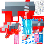 MINECRAFT PISTOLET DO BANIEK MYDLANYCH BAŃKI MYDLANE WYRZUTNIA + PŁYN PIXEL