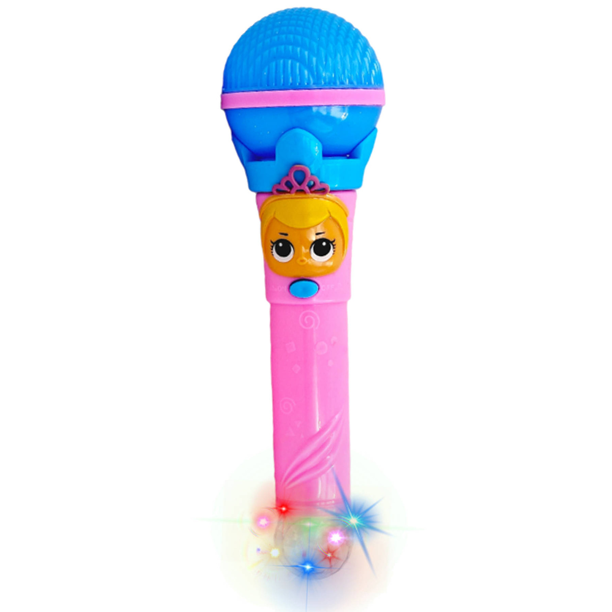 MIKROFON GRAJĄCY ŚPIEWA GRA ŚWIECI RÓŻOWY KSIĘŻNICZKA KOLOROWY PIOSENKA