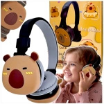 SŁUCHAWKI BEZPRZEWODOWE BLUETOOTK KAPIBARA MIĘKKIE LEKKIE DLA DZIECI USB 