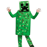 STRÓJ MINECRAFT PRZEBRANIE DLA CHŁOPCA CREEPER KOMPLET MASKA KOSTIUM NA BAL