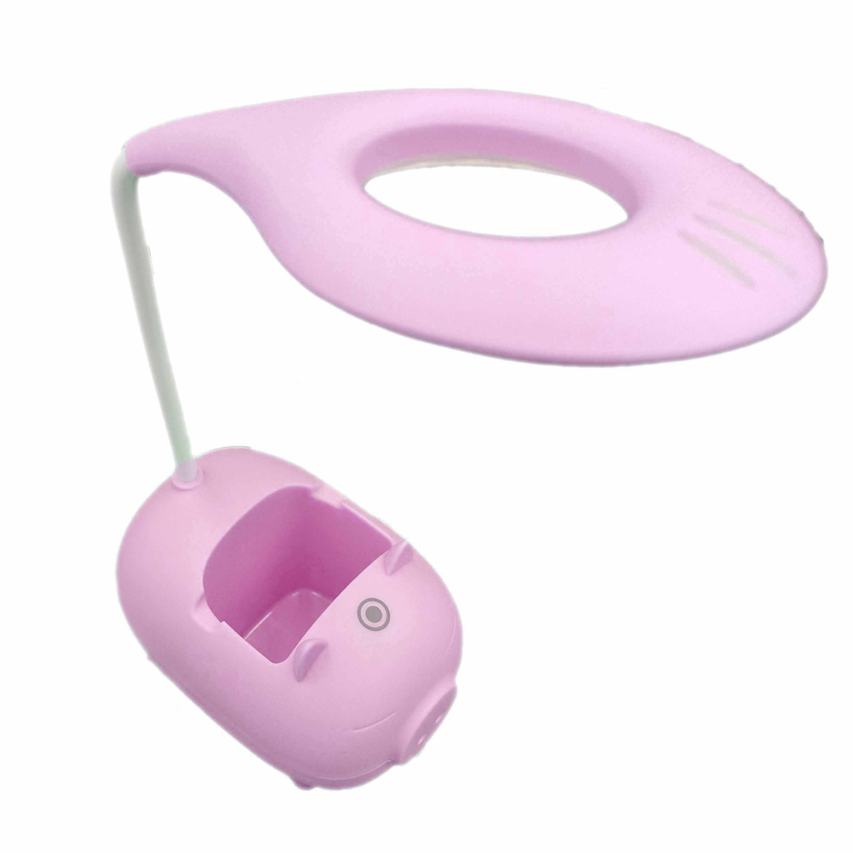 LAMPKA BIURKOWA ŚWINKA Z POJEMNIKIEM LED  PODSTAWKA NA TELEFONU DLA DZIECI