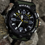 MODNY MĘSKI SPORTOWY ZEGAREK SMAEL STOPER BUDZIK MOCNY WODOODPORNY KOLORY
