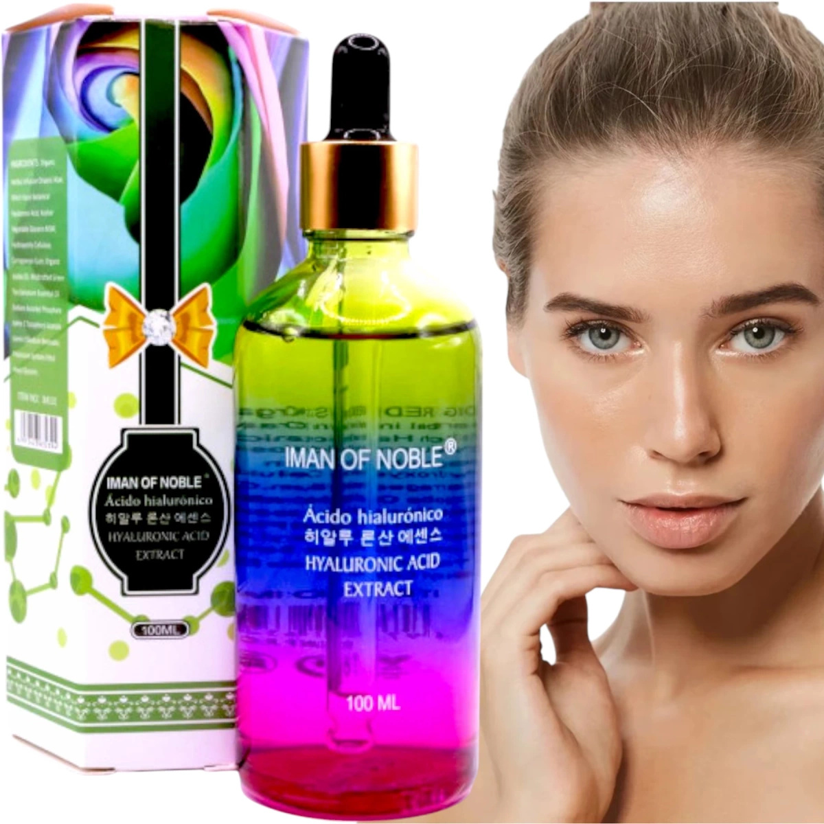 IMAN OF NOBLE SERUM ODŻYWIAJĄCE KWAS HIALURONOWY 100ml SILNE NAWILŻENIE