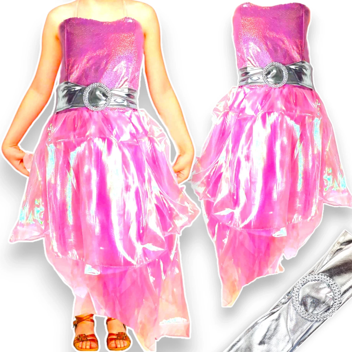 SUKNIA BALOWA DLA DZIEWCZYNKI NA BAL KSIĘŻNICZKA PRZEBRANIE NA BAL FALBANY