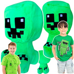 MINECRAFT ZIELONY LUDZIK DUŻA PLUSZOWA MASKOTKA PLUSZAK POSTAĆ Z GRY KRIPER