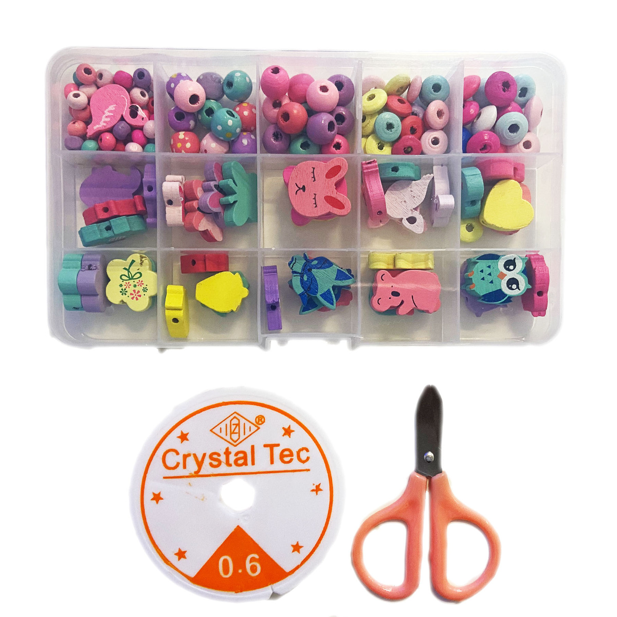 KREATYWNY ZESTAW KORALIKÓW DO TWORZENIA BRANSOLETEK OPASEK + AKCESORIA DIY