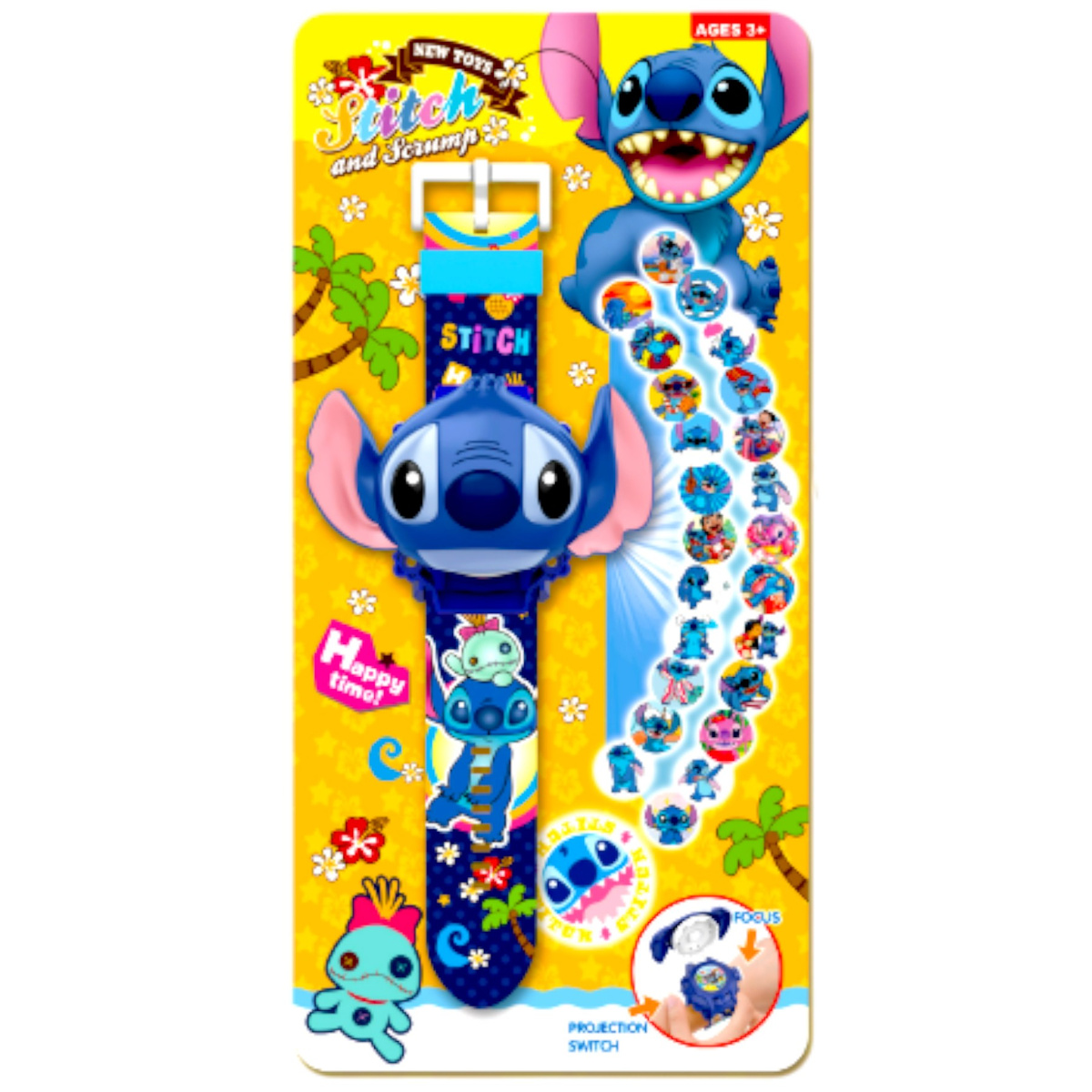 LILO I STICH ZEGAREK Z PROJEKTORM 3D WYŚWIETLA OBRAZKI IKONY PROJEKTOR