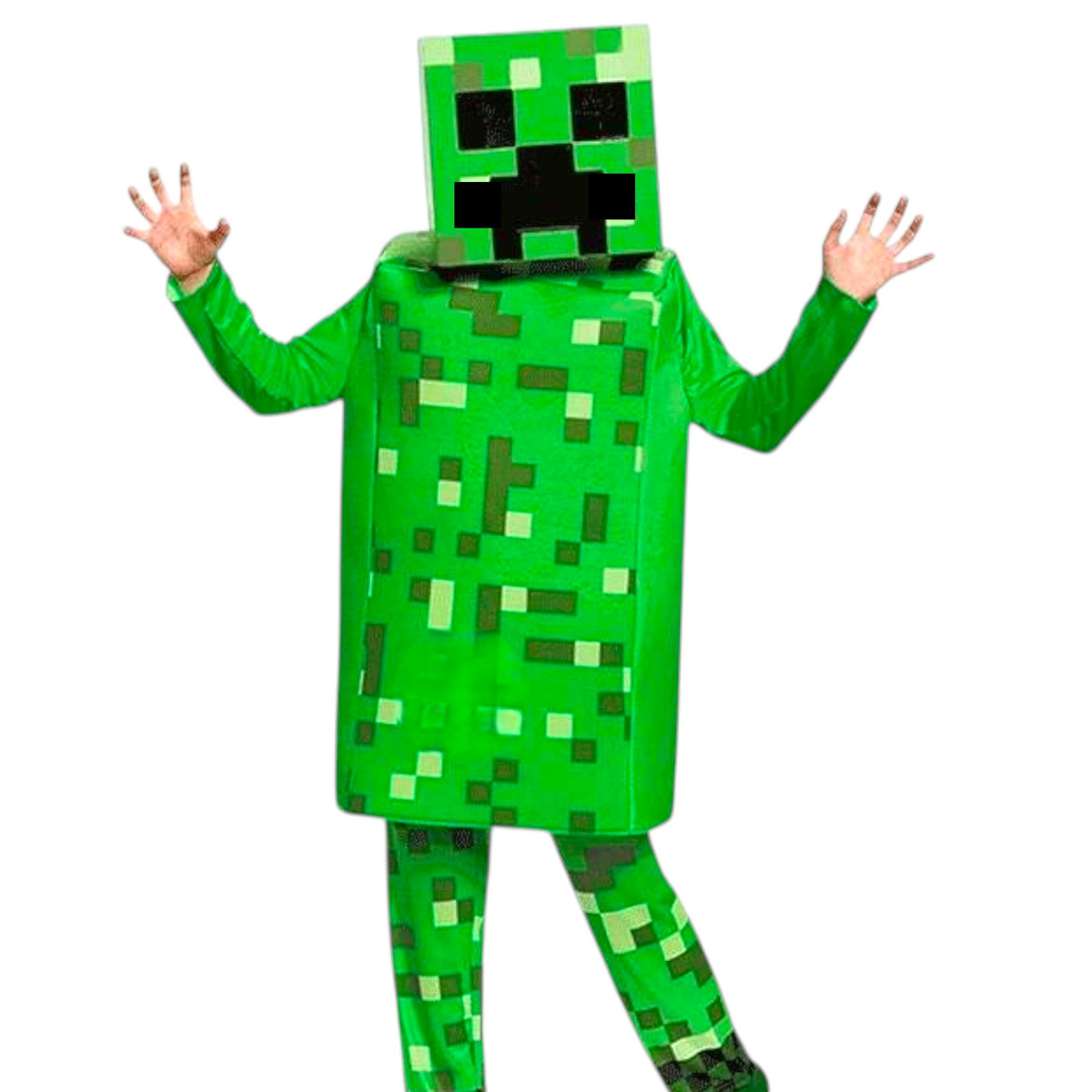 MINECRAFT Strój dla chłopca CREEPER / kostium na bal rozmiar M 120-130 cm + miecz + karabin